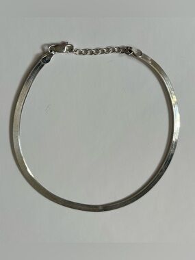 Italian 925 Silver Herringbone Anklet- Women Jewelry